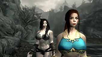 Jenna Och Laceys Erotiska Äventyr I Skyrim