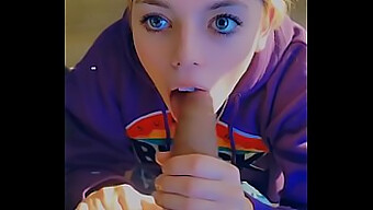 Stunning 19-Year-Old Neighbor Gives Deepthroat Blowjob In My Home