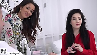 Darcia Lee And Mia Evans Engage In Sexual Activities With Their Employer'S Large Penis, Forming A Threesome Dynamic.