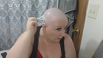 Thesweetsav, A Sensual Older Submissive Cammodel, Shaves Her Head To A Smooth Finish