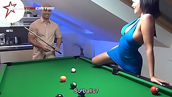 Amateurpaar Lässt Sich Auf Leidenschaftlichen Billiardtischsex Ein